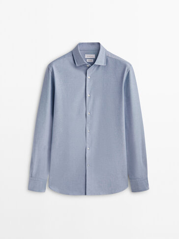 Slim fit cotton Oxford shirt