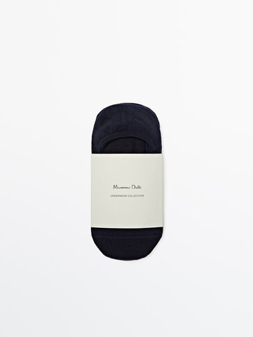 Pack of 3 pairs of no-show cotton blend socks