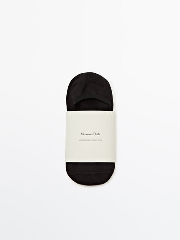 Pack of 3 pairs of no-show cotton blend socks