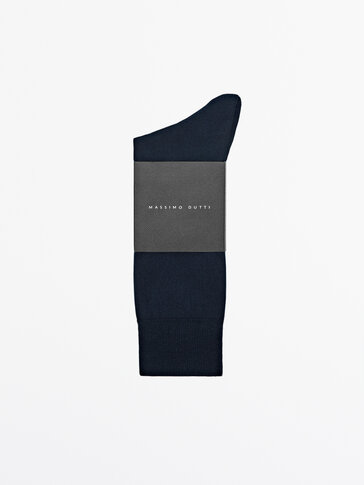 Long plain cotton socks