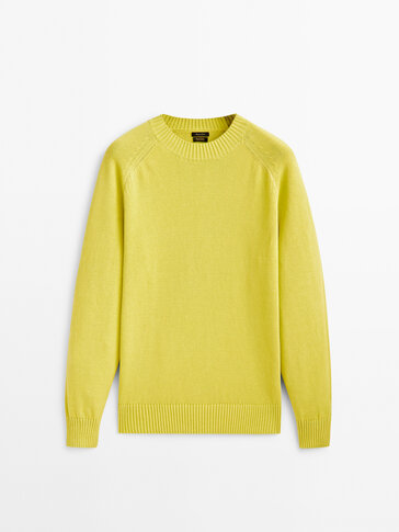 100% cotton crew neck sweater