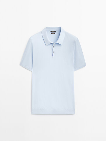 POLO 衫款短袖棉质针织衫
