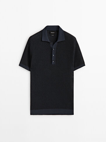Jacquard linen polo sweater - Limited Edition
