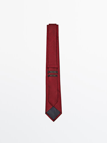 棉和丝混纺细条纹领带