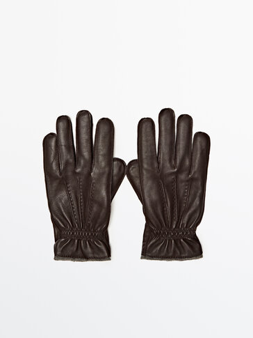 Nappa leather gloves with wool lining