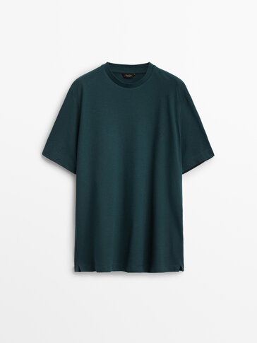 Short sleeve cotton piqué T-shirt