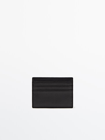 Leather card holder with purse
