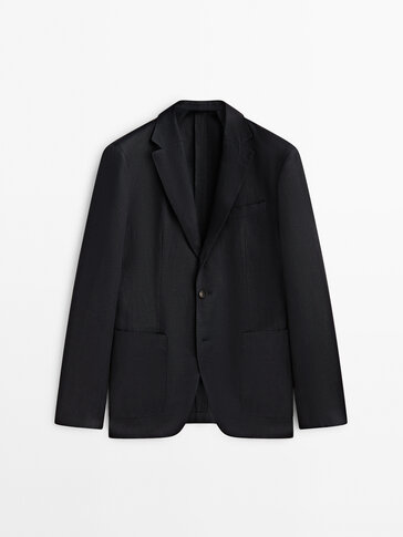 Textured linen suit blazer - Limited Edition