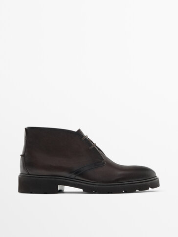 Nappa leather safari boots