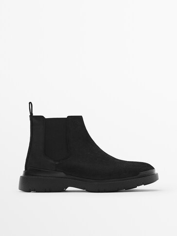 Waxed leather Chelsea boots