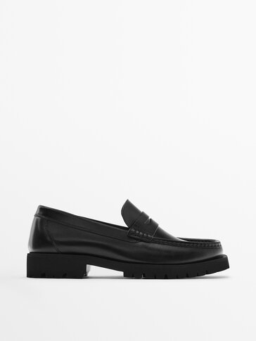 Black nappa leather loafers - Studio