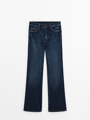 High-waist boot-cut jeans
