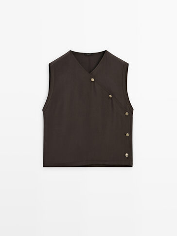 Top with gold buttons