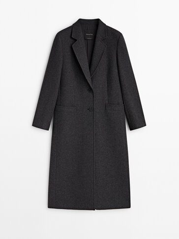 Two-button wool blend coat