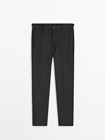 Slim fit herringbone chinos
