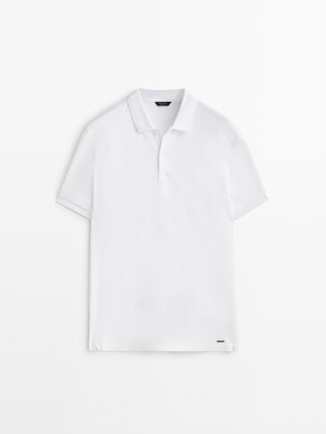 Piqué 100% cotton polo shirt
