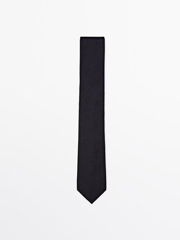 棉和丝混纺斜纹领带