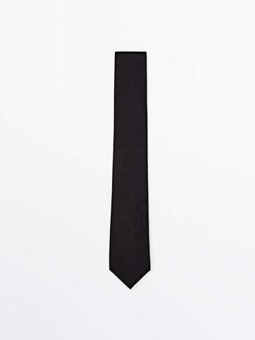 棉和丝混纺斜纹领带
