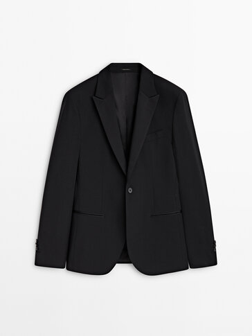 Black tuxedo suit blazer