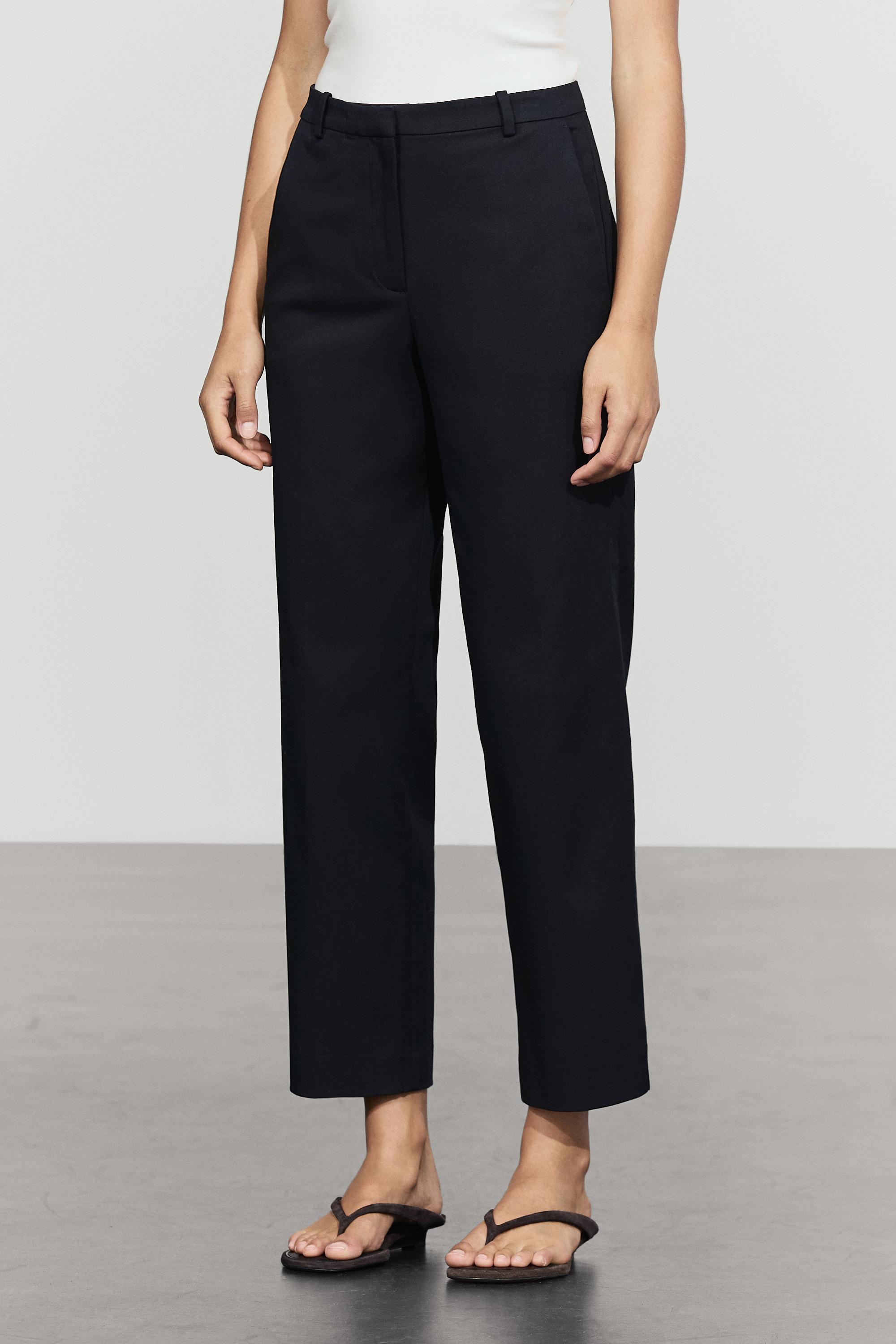 Straight stretch trousers