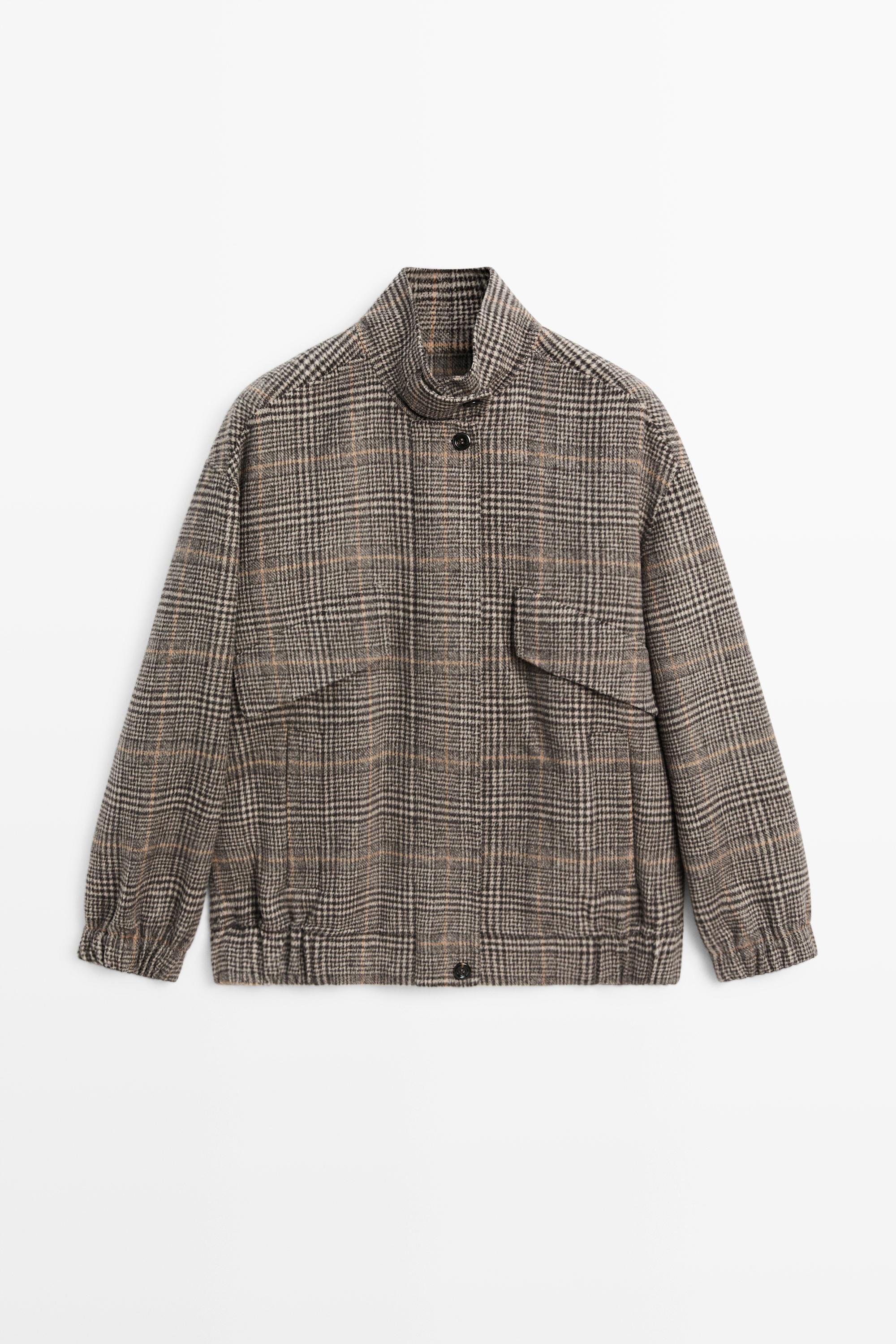 Plaid bomber jacket