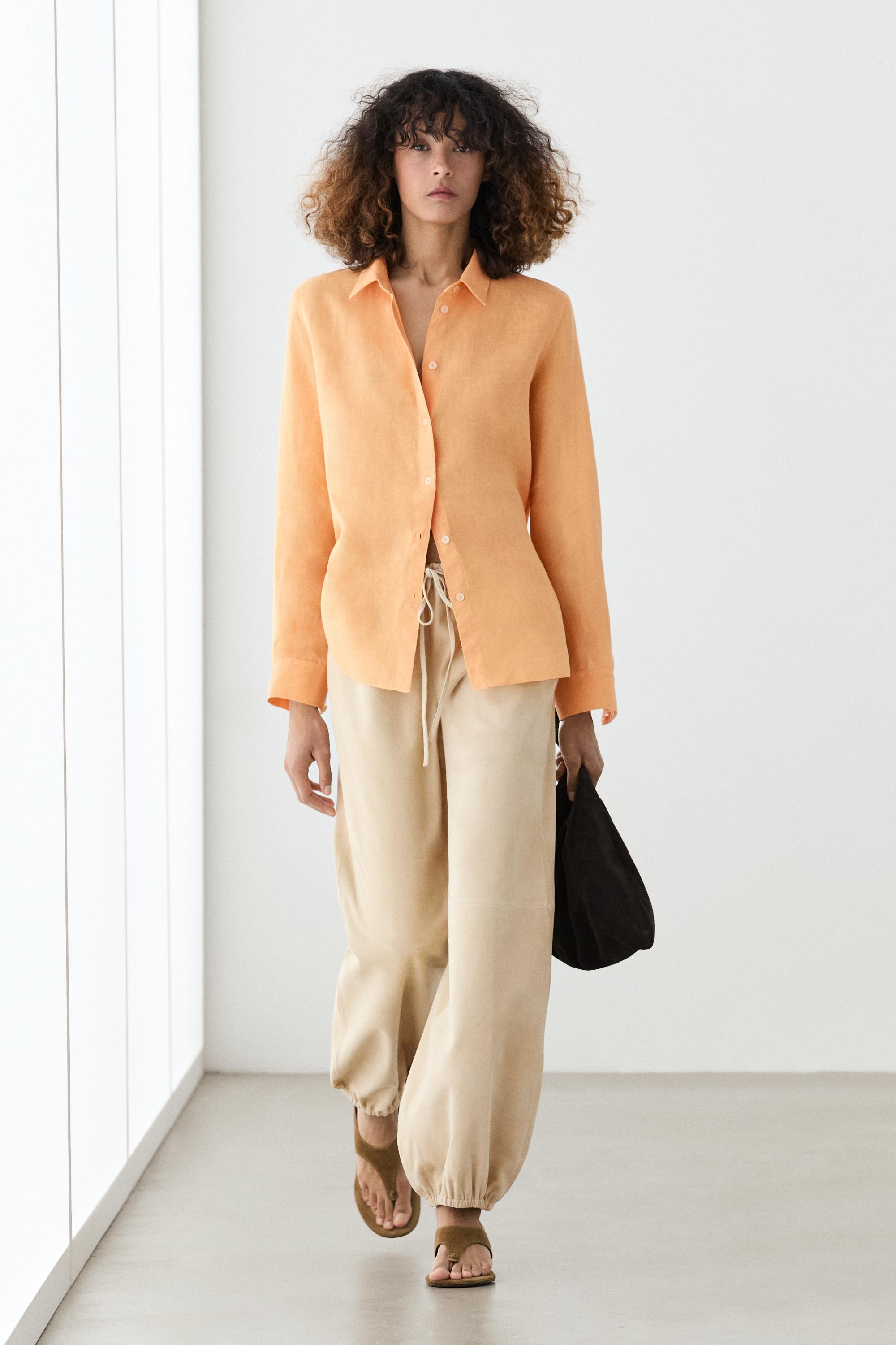 Flowing 100% linen shirt
