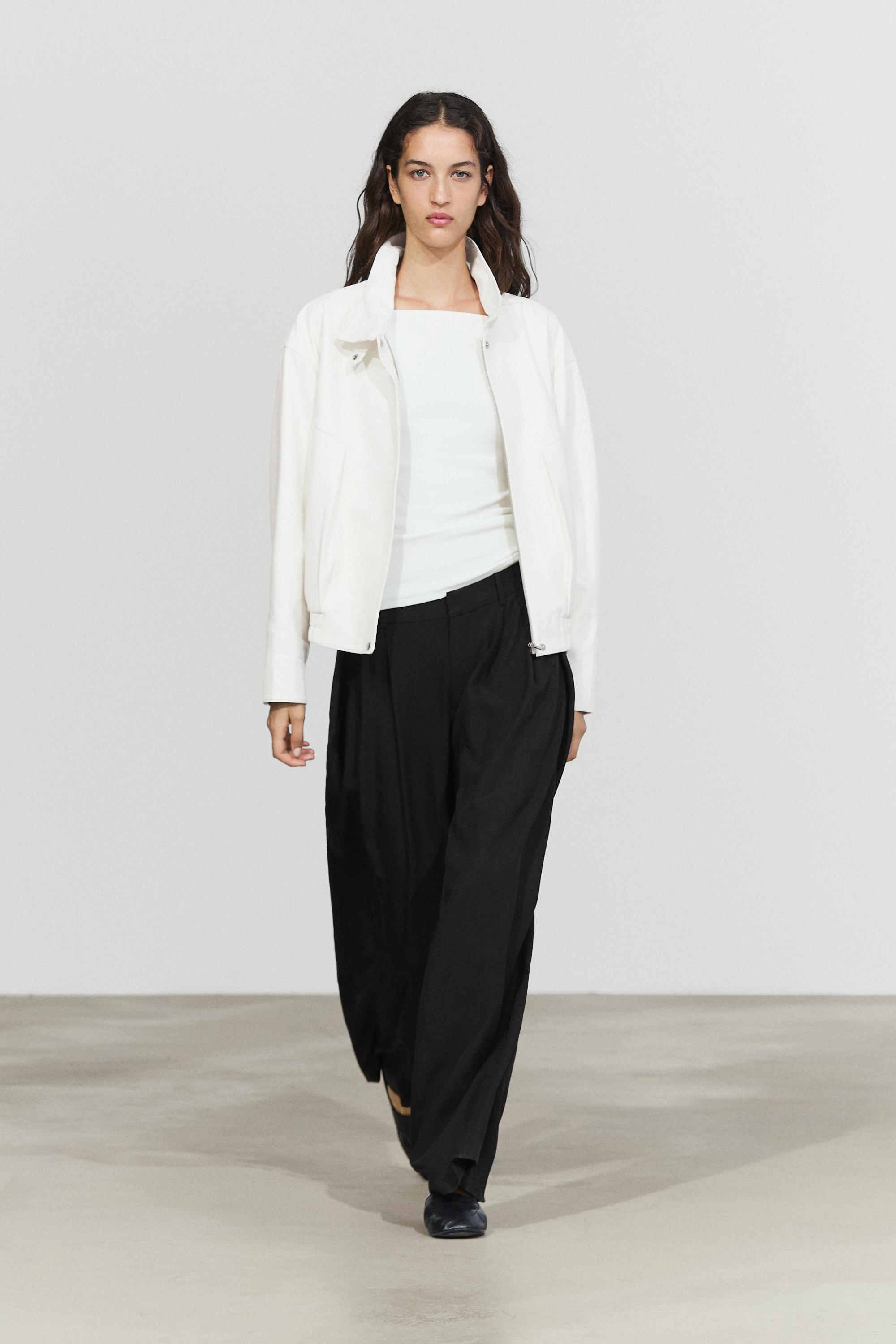 Nappa leather bomber jacket