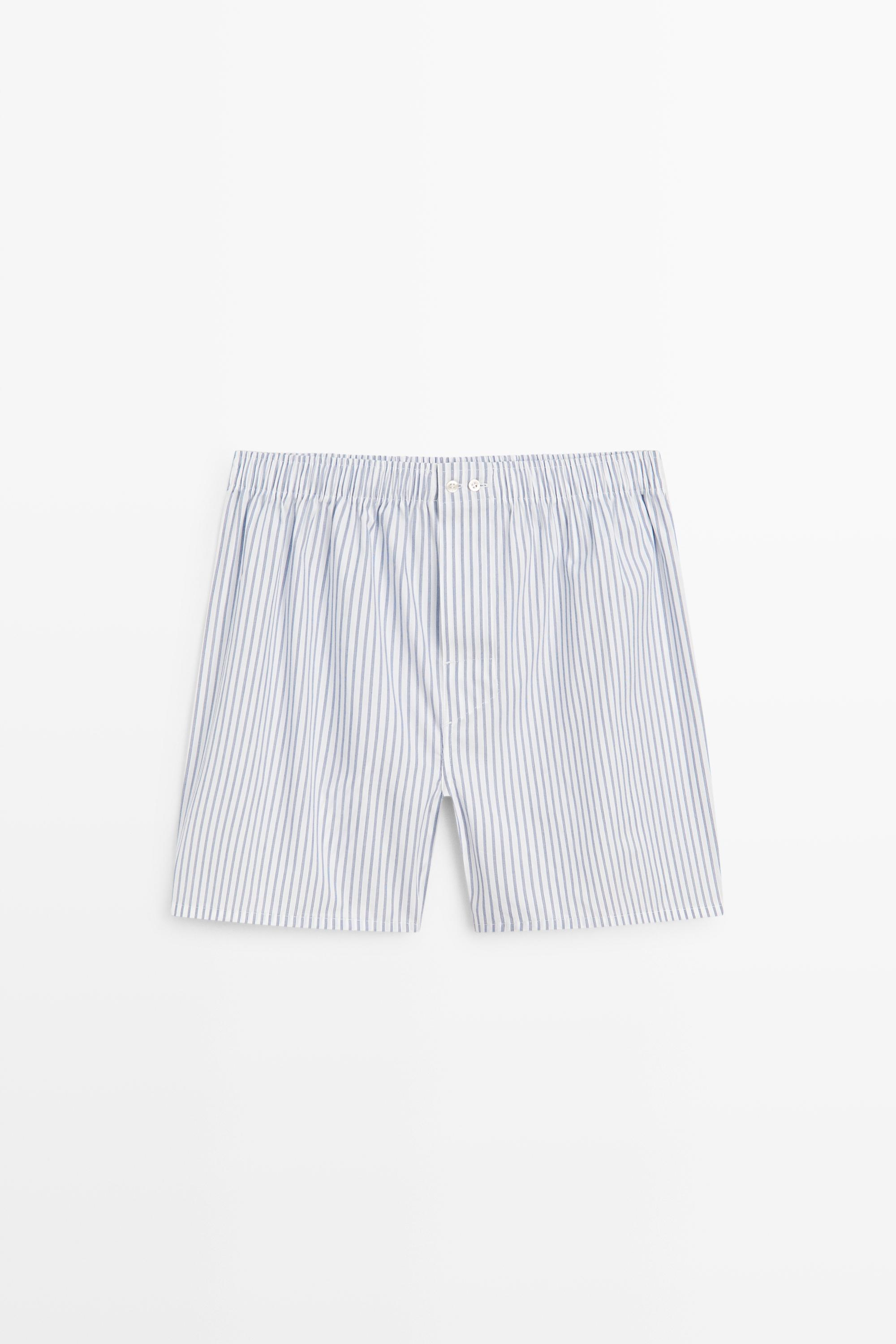100% cotton striped boxers