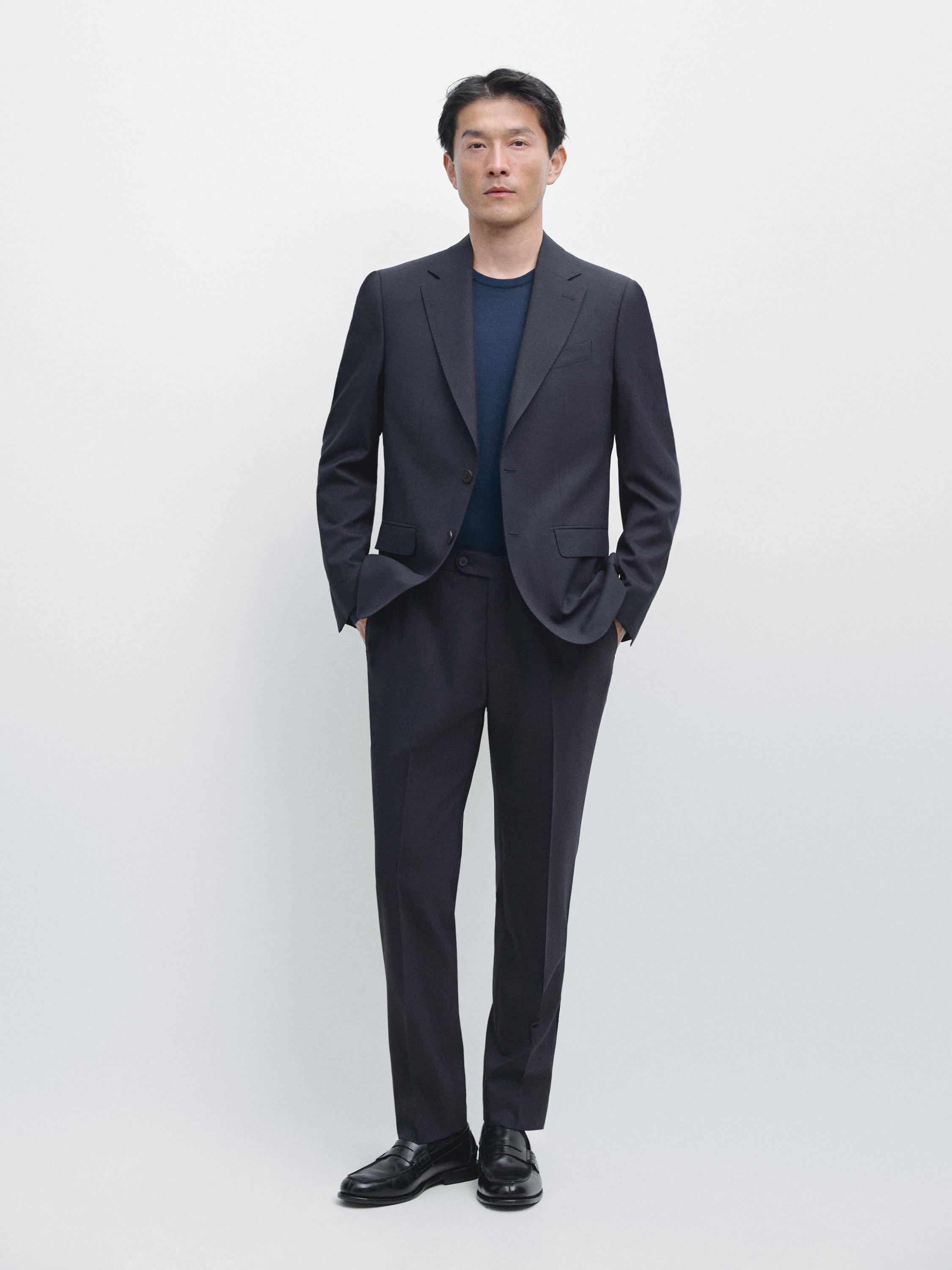 Cool wool blend suit blazer