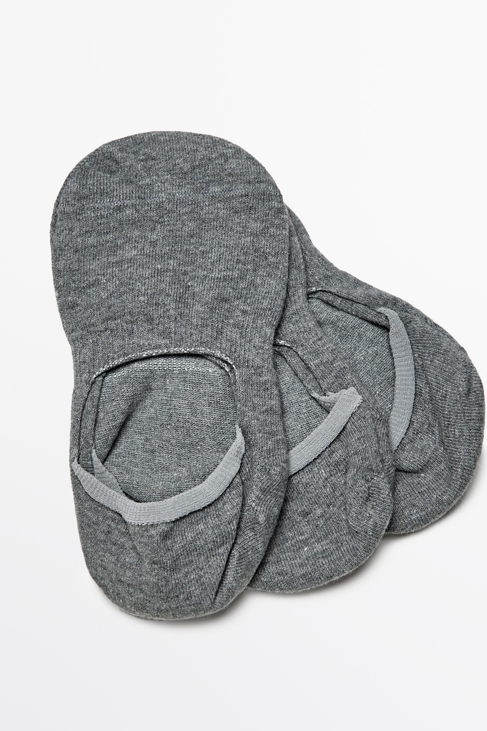 Pack of 3 pairs of no-show cotton blend socks