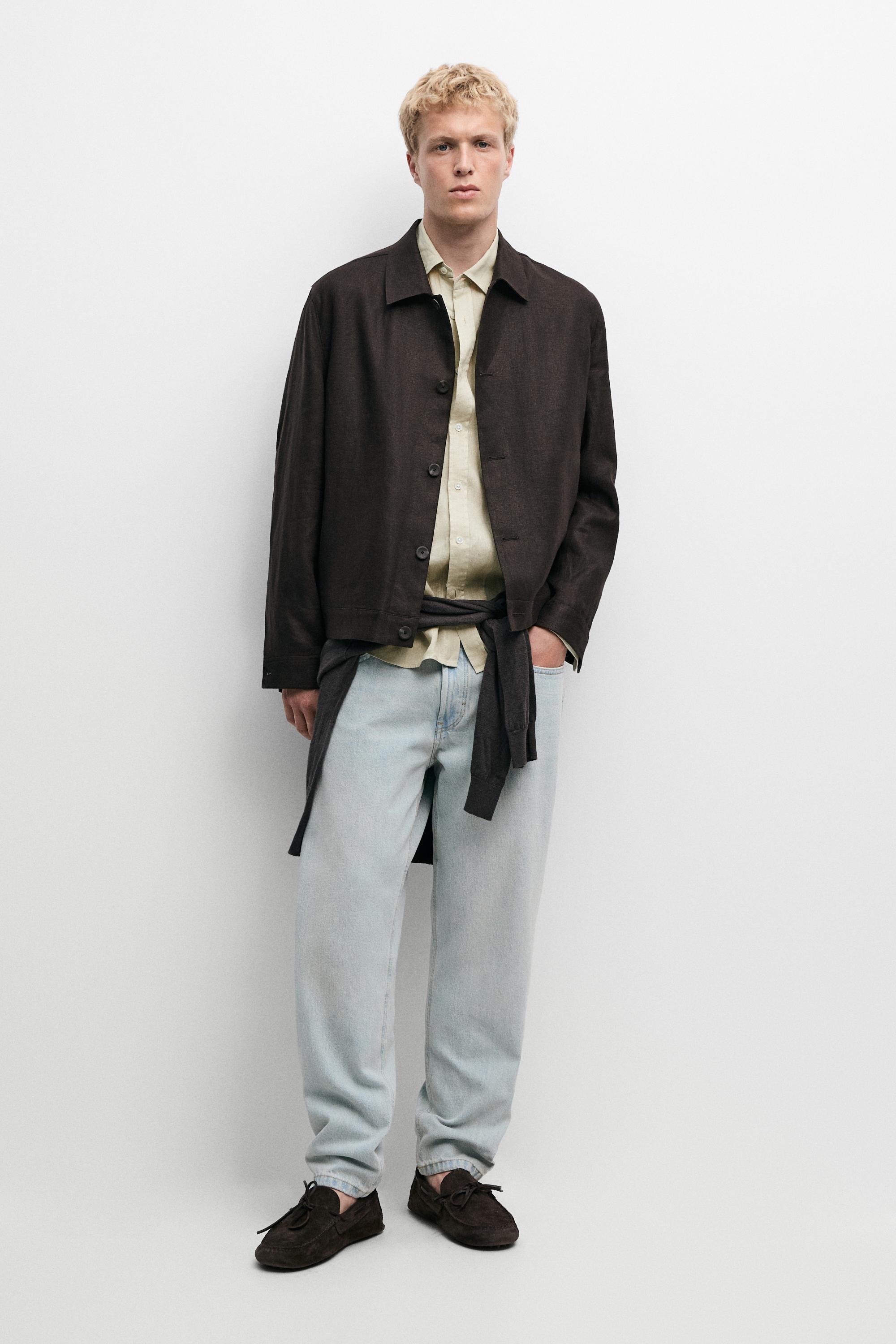 100% linen total look overshirt