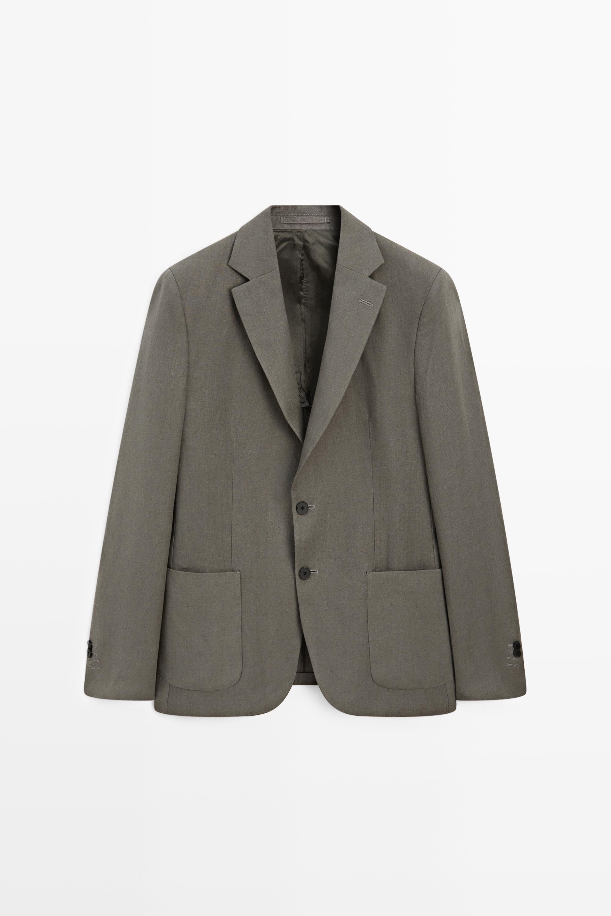 100% linen suit blazer