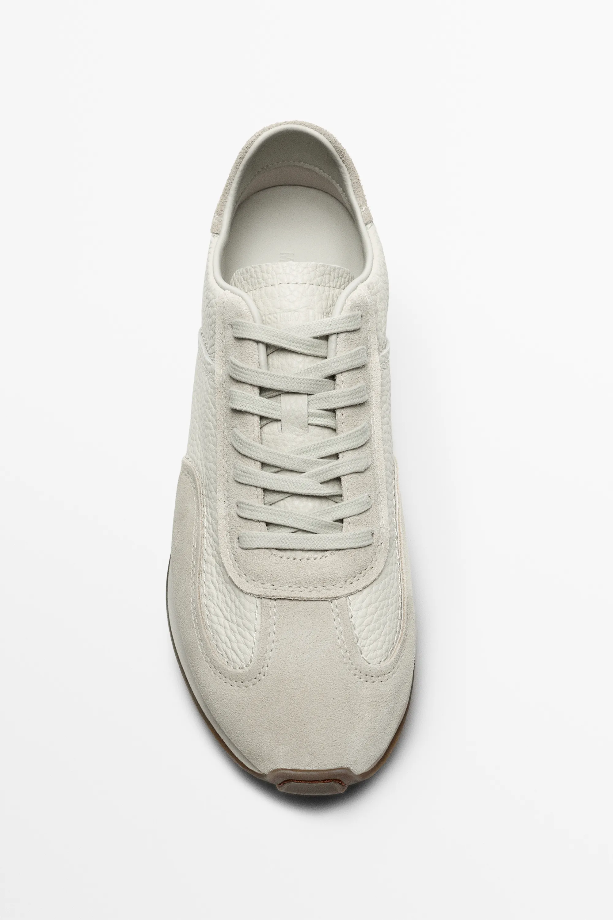 Milled nappa leather sneaker