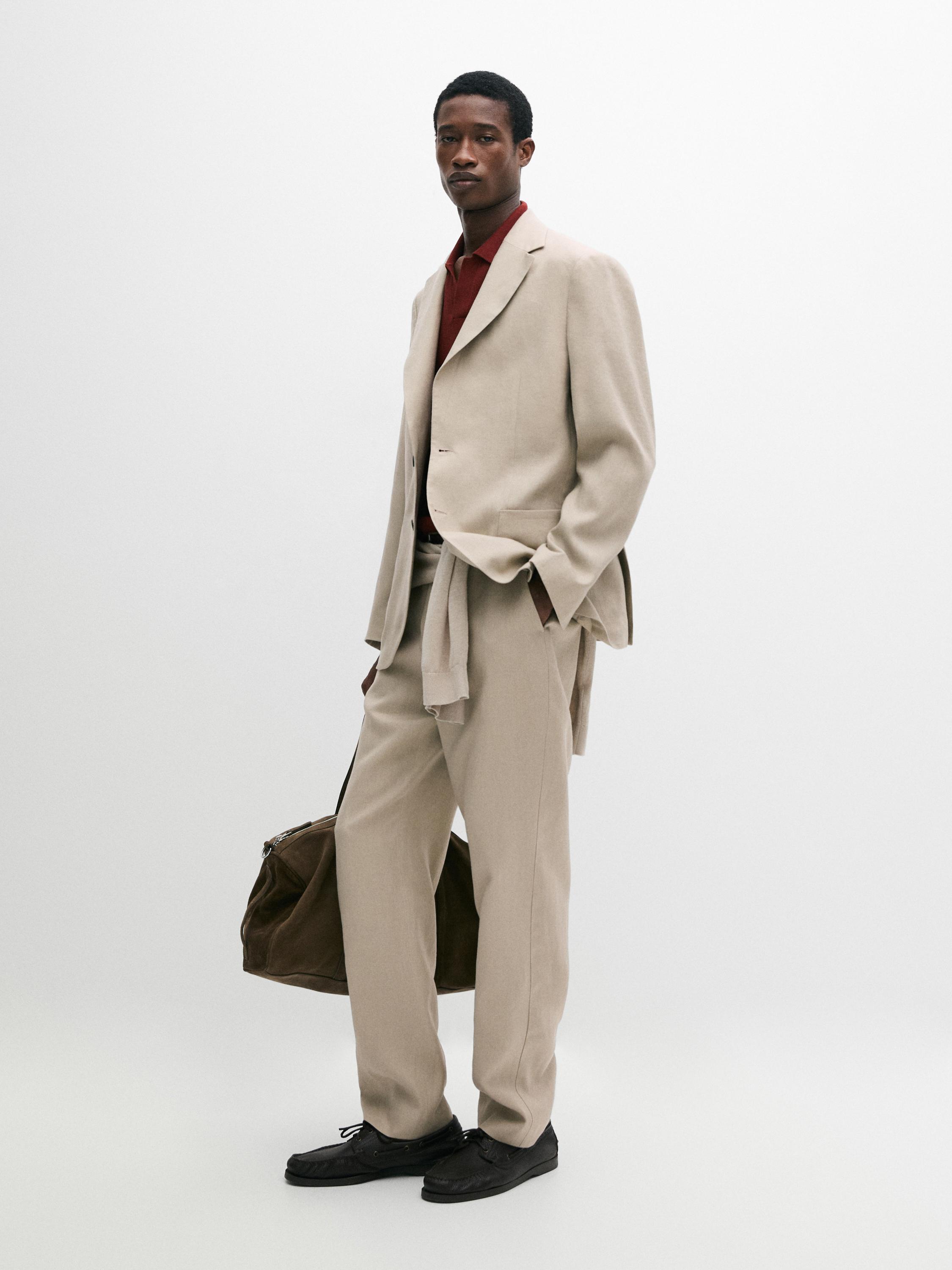 Linen suit pants