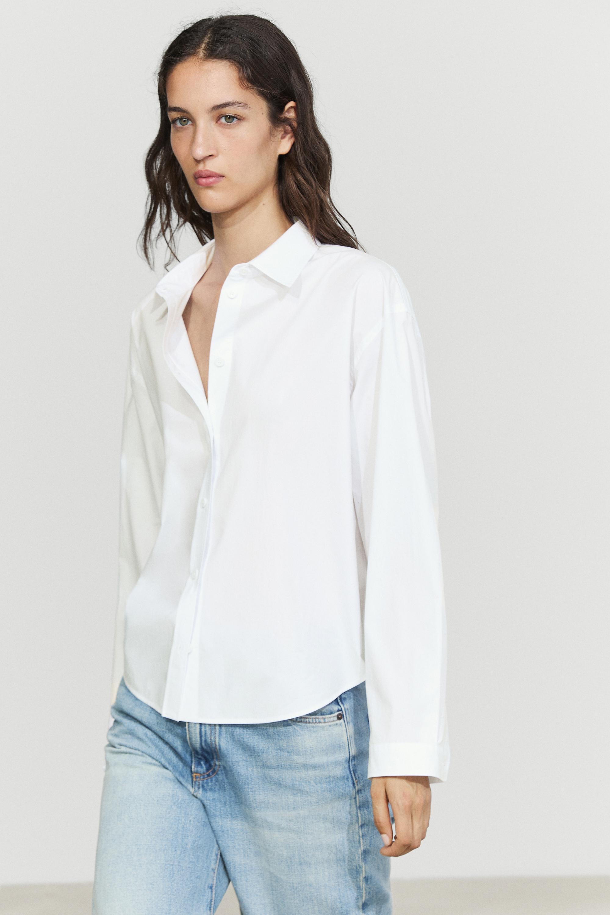100% cotton poplin shirt with back detail