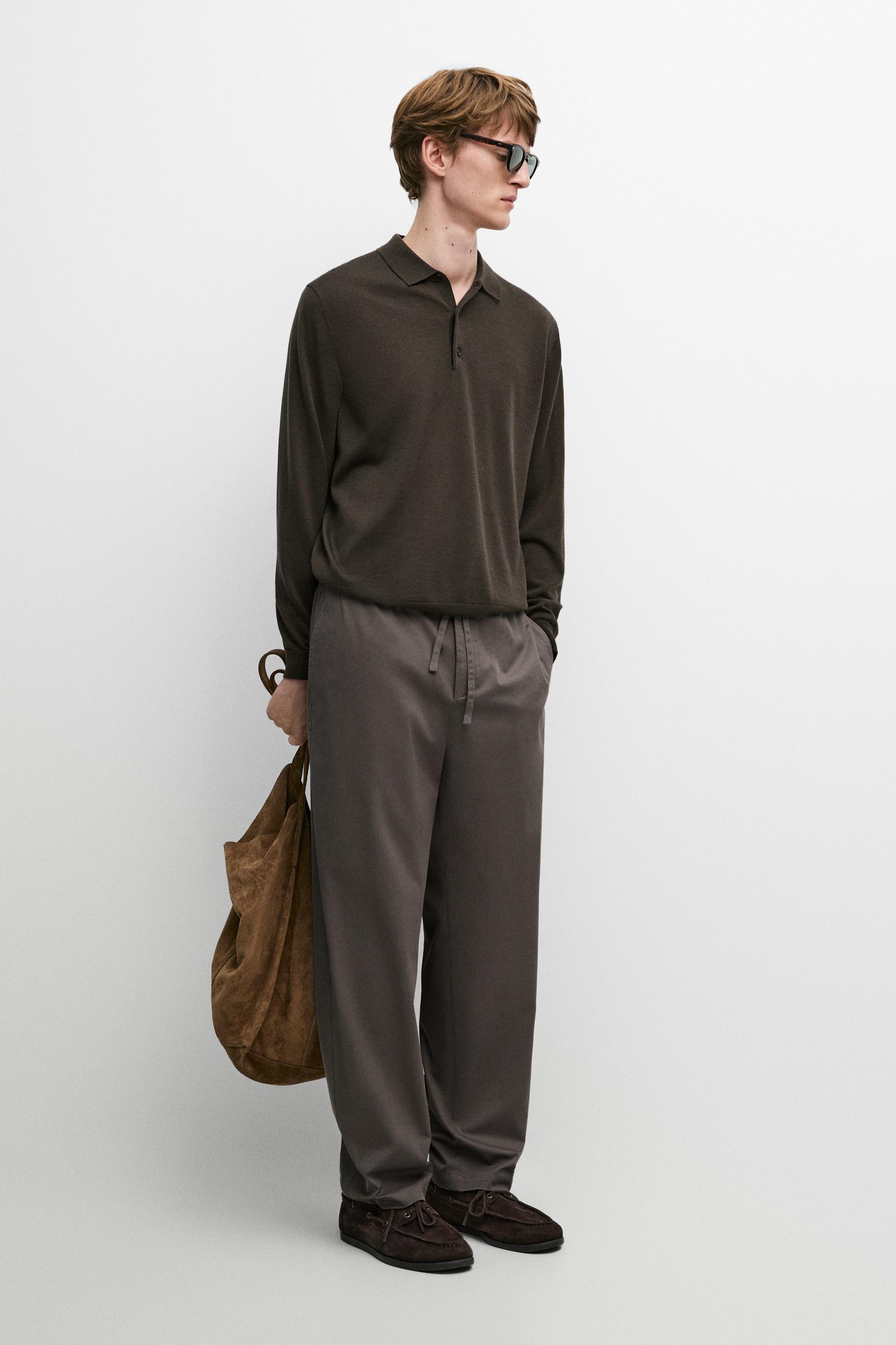 Cotton blend jogger fit pants