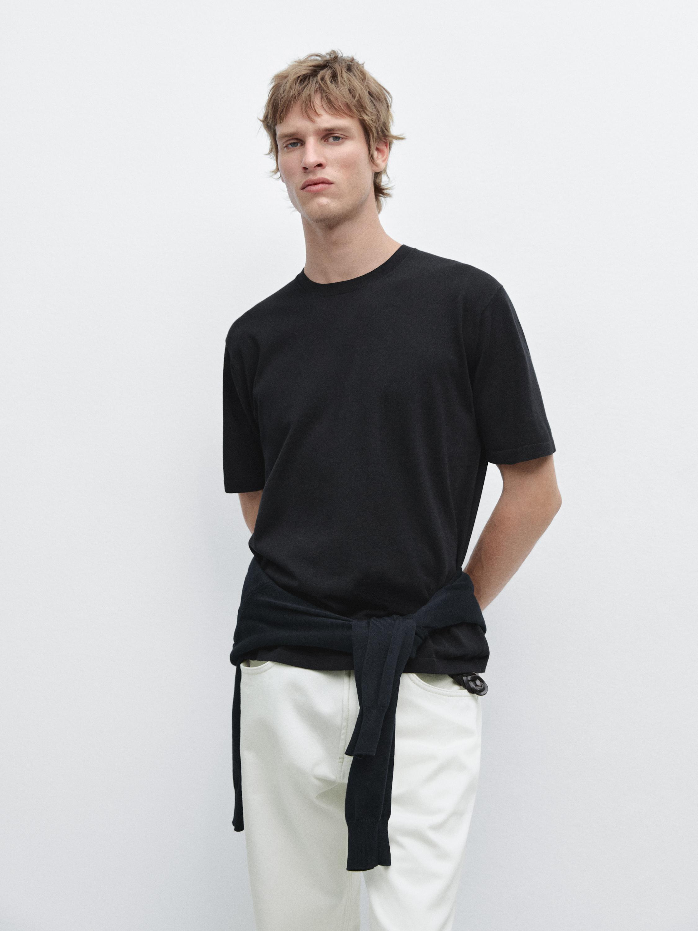 100% cotton short sleeve knit sweater