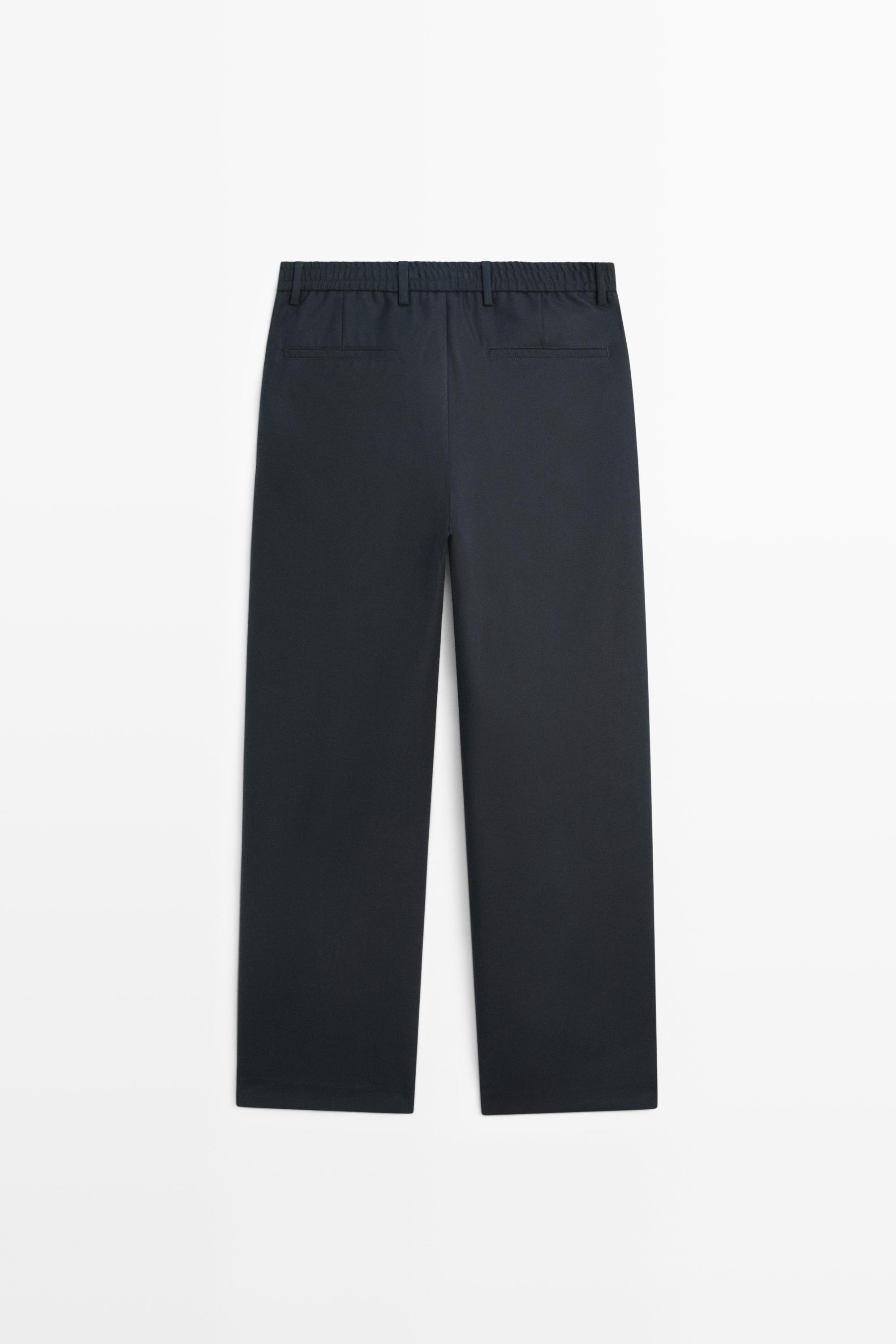 100% cotton pants with elasticated waistband