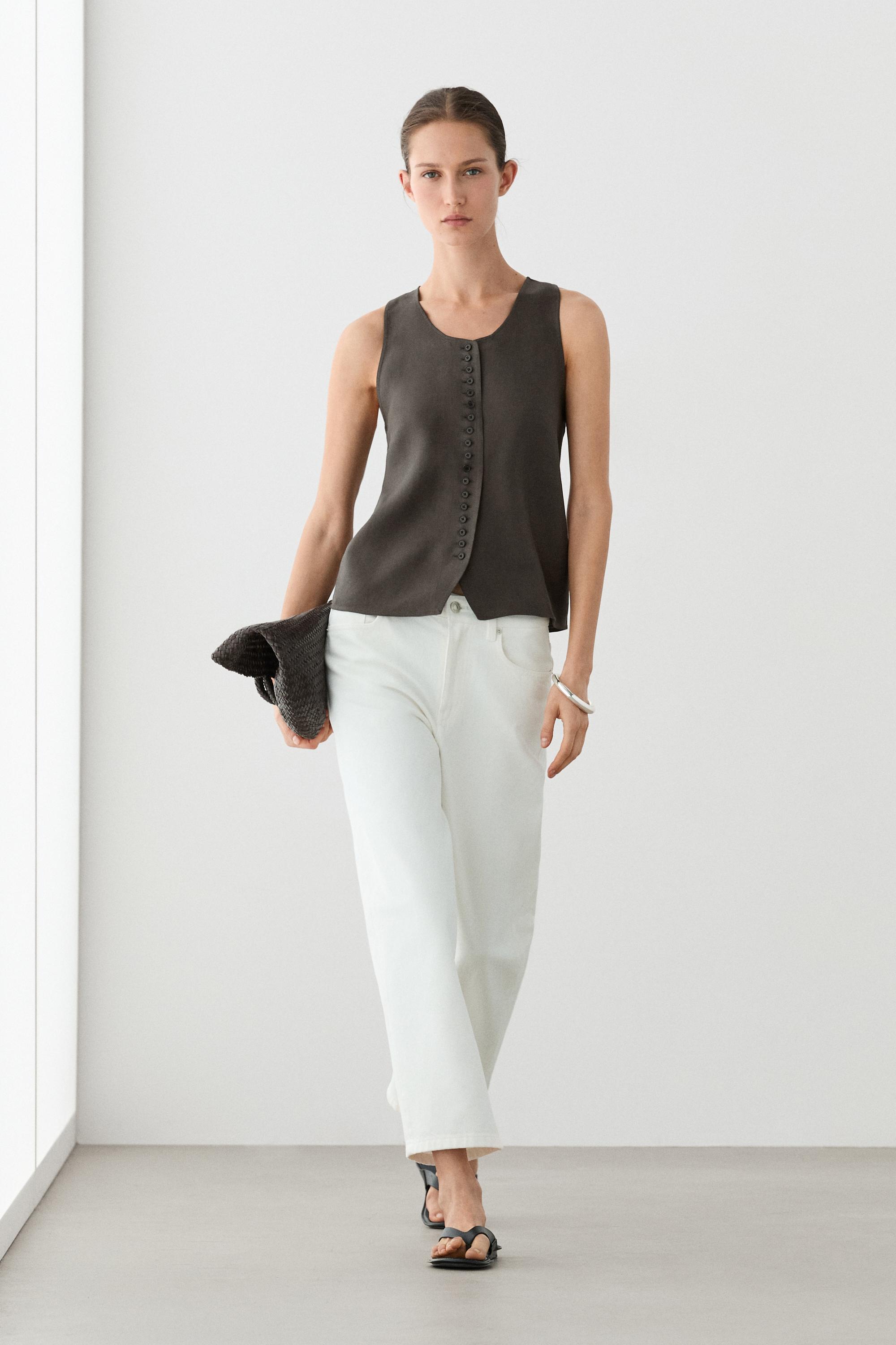 100% linen vest