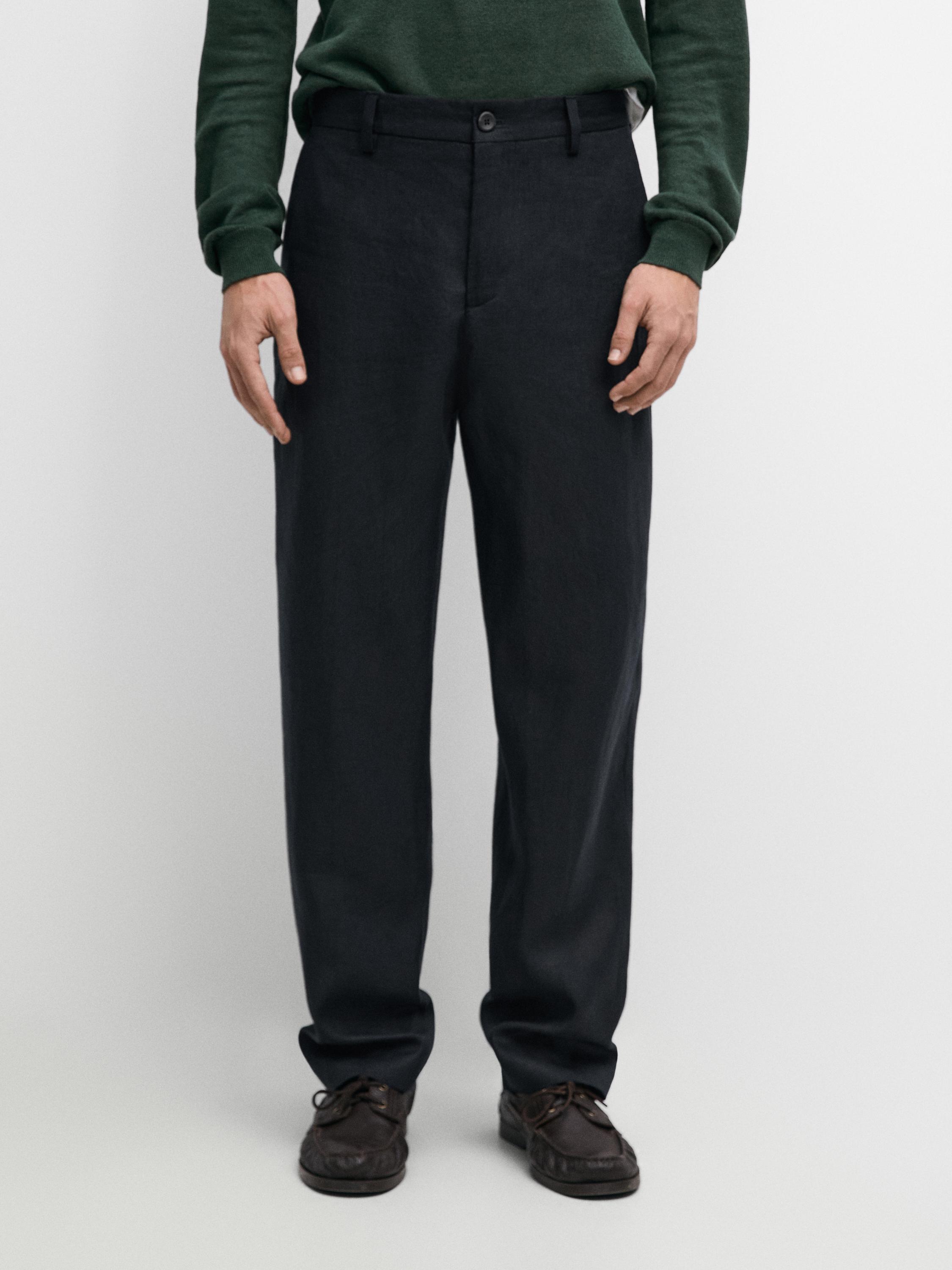 Linen suit trousers
