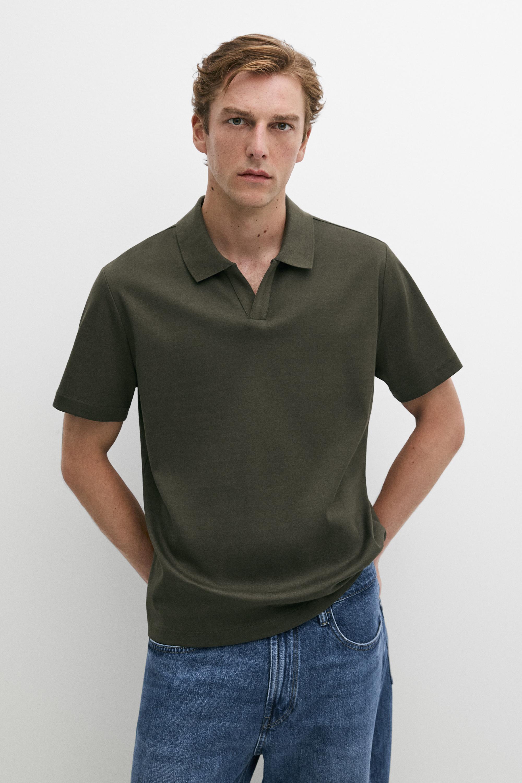 V 领短袖 Polo 衫