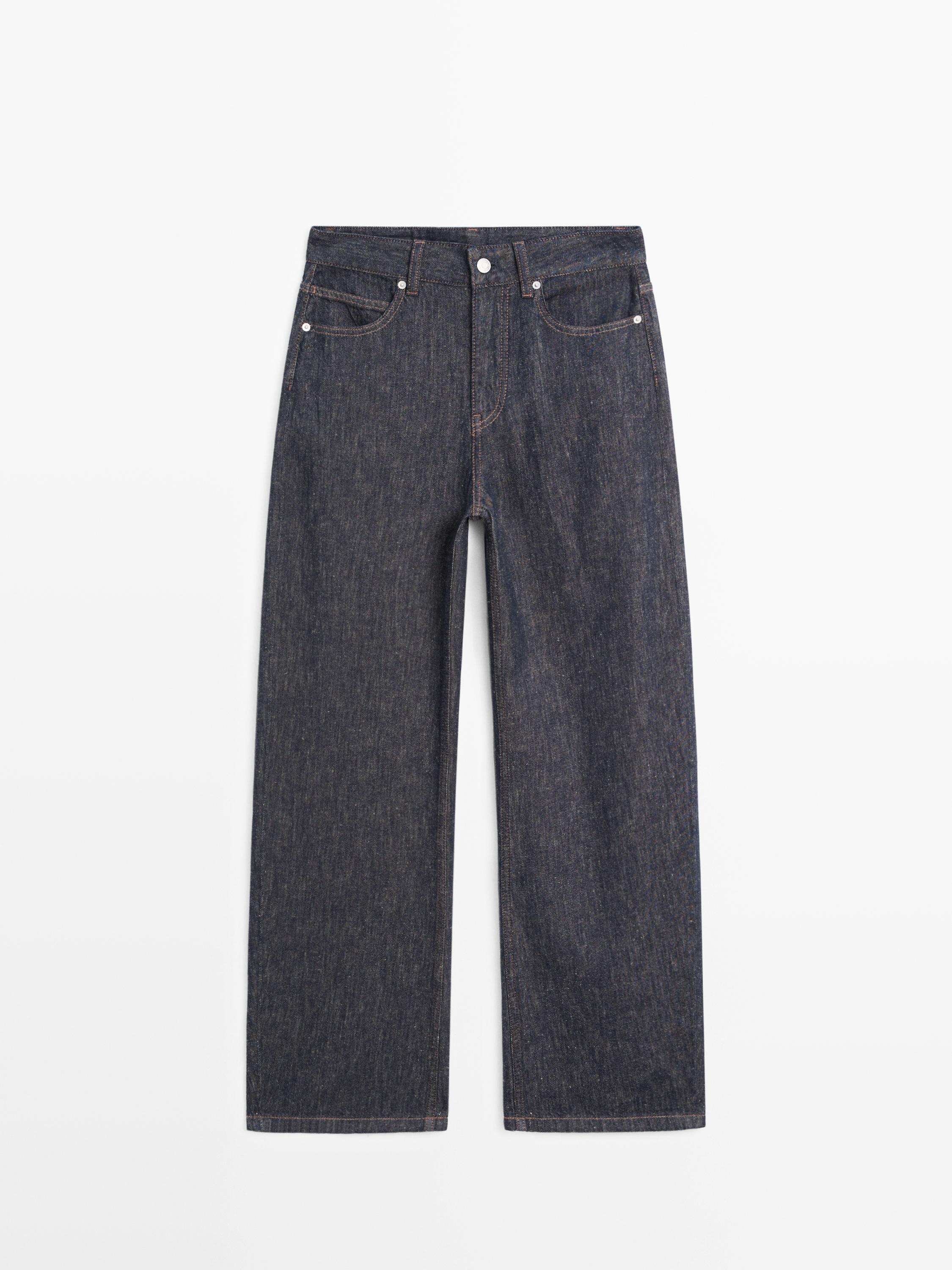 High-waist barrel fit jeans