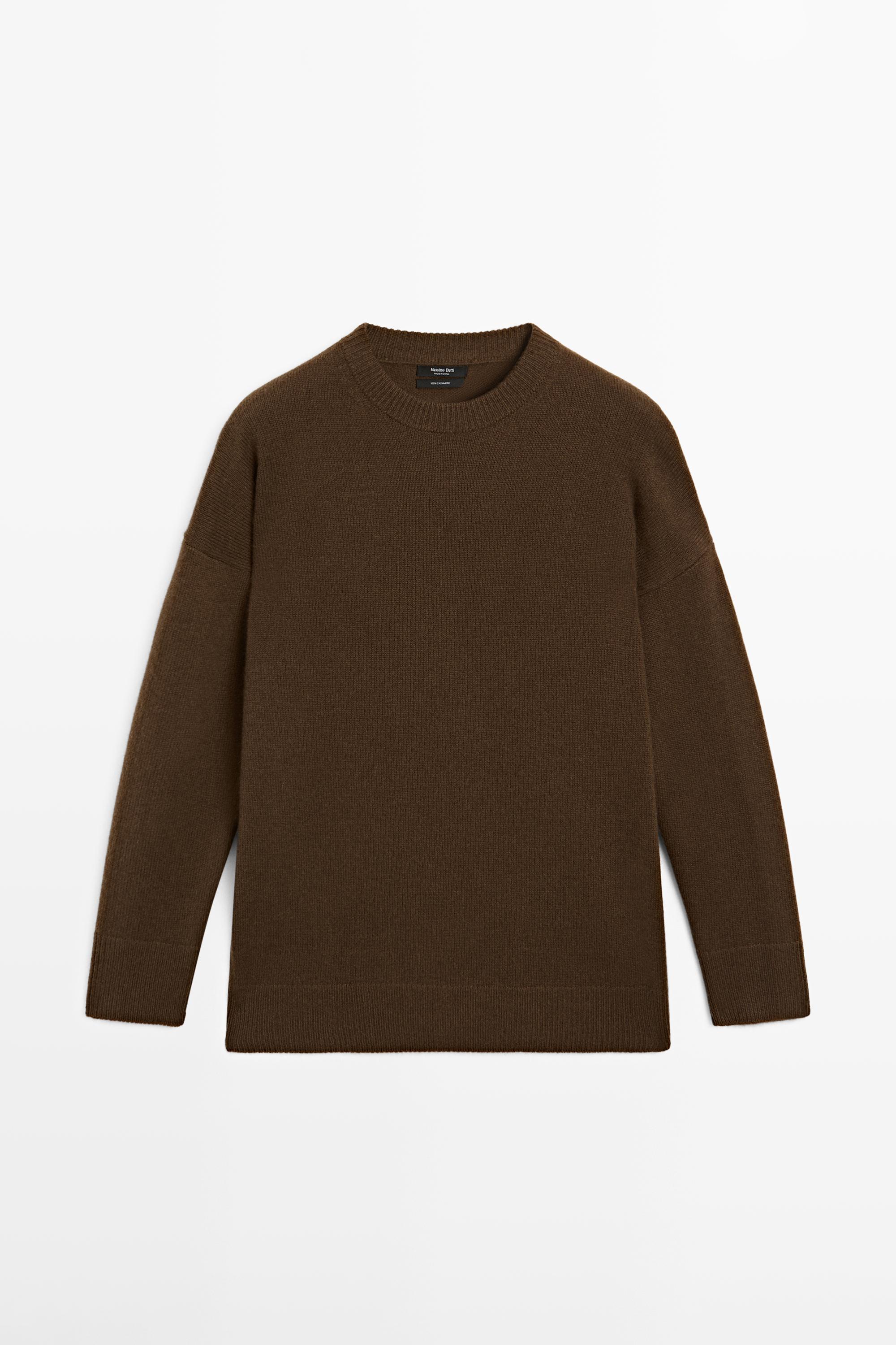 100% cashmere oversize knit sweater