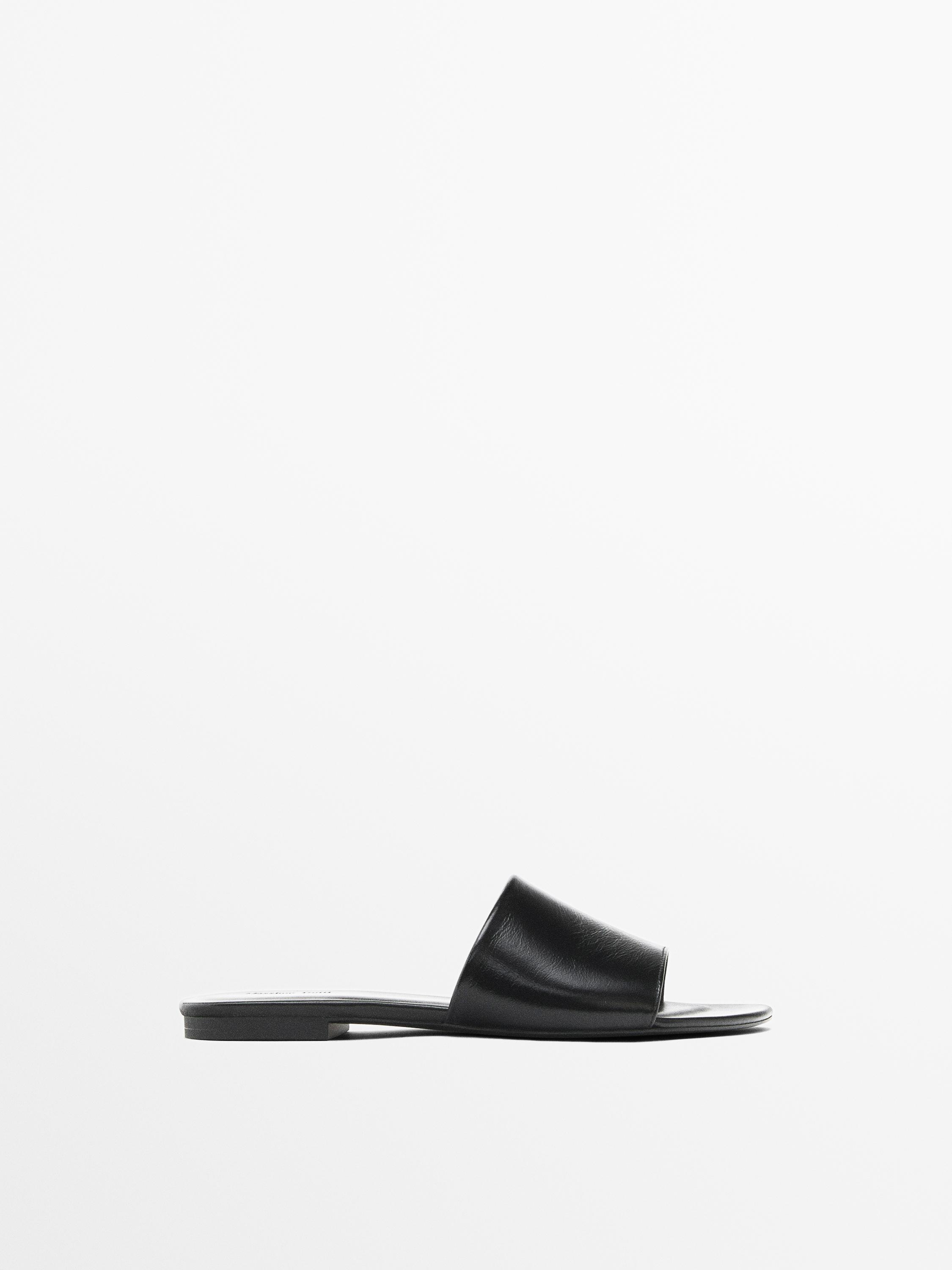 Leather vamp sandals