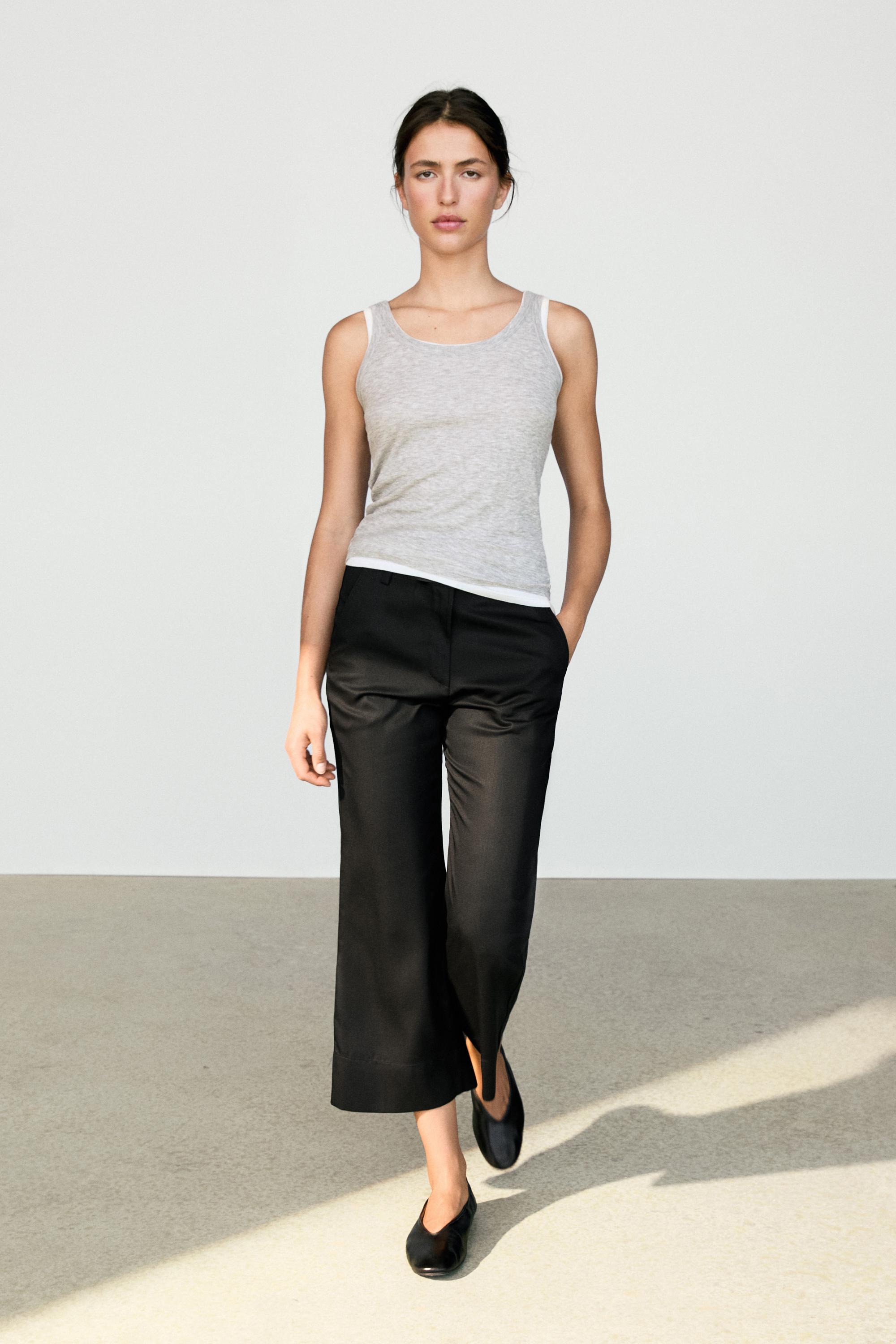 Cropped flare pants