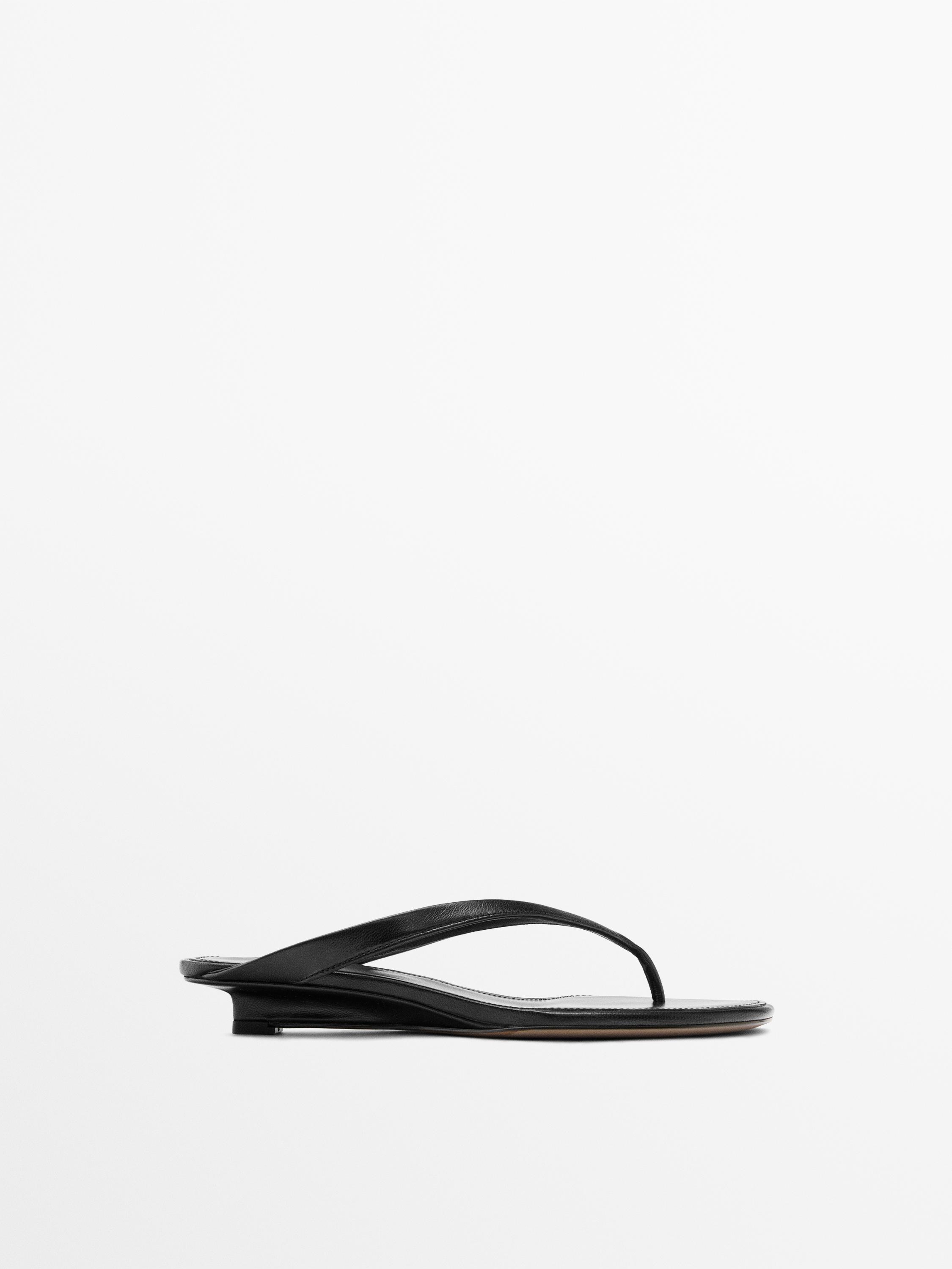 Mid-heel toe sandal