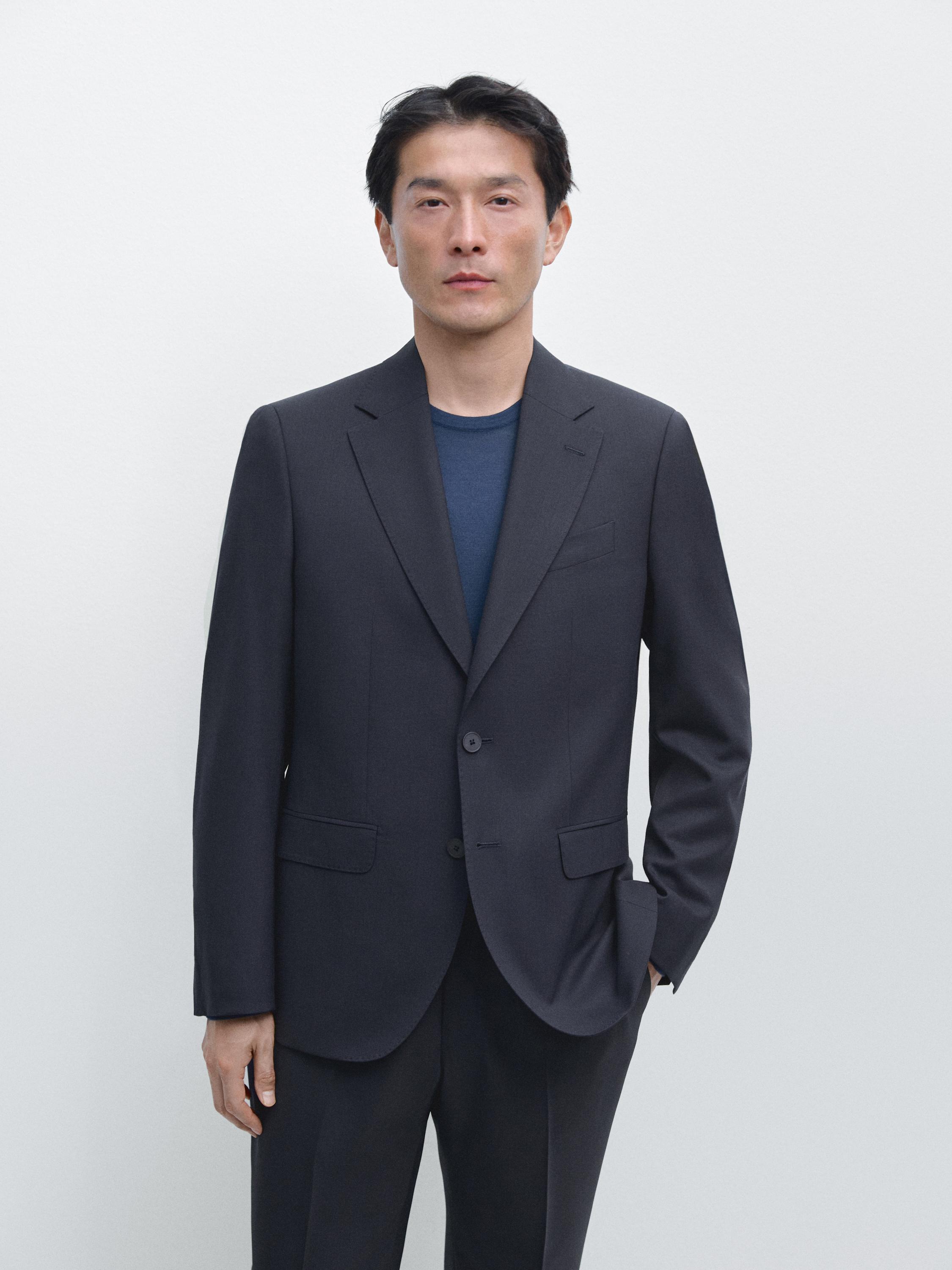 Cool wool blend suit blazer