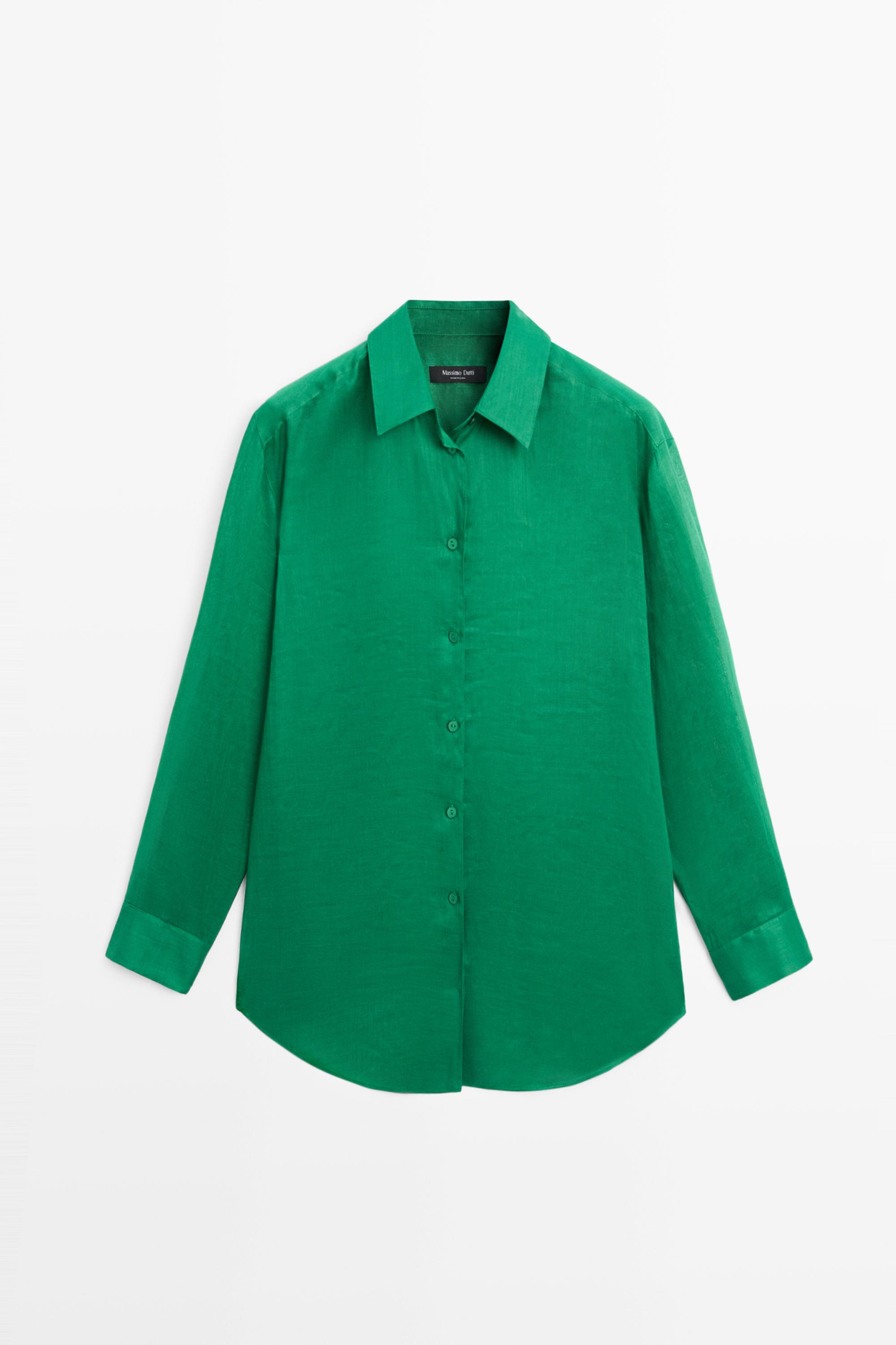 100% ramie flowing long shirt