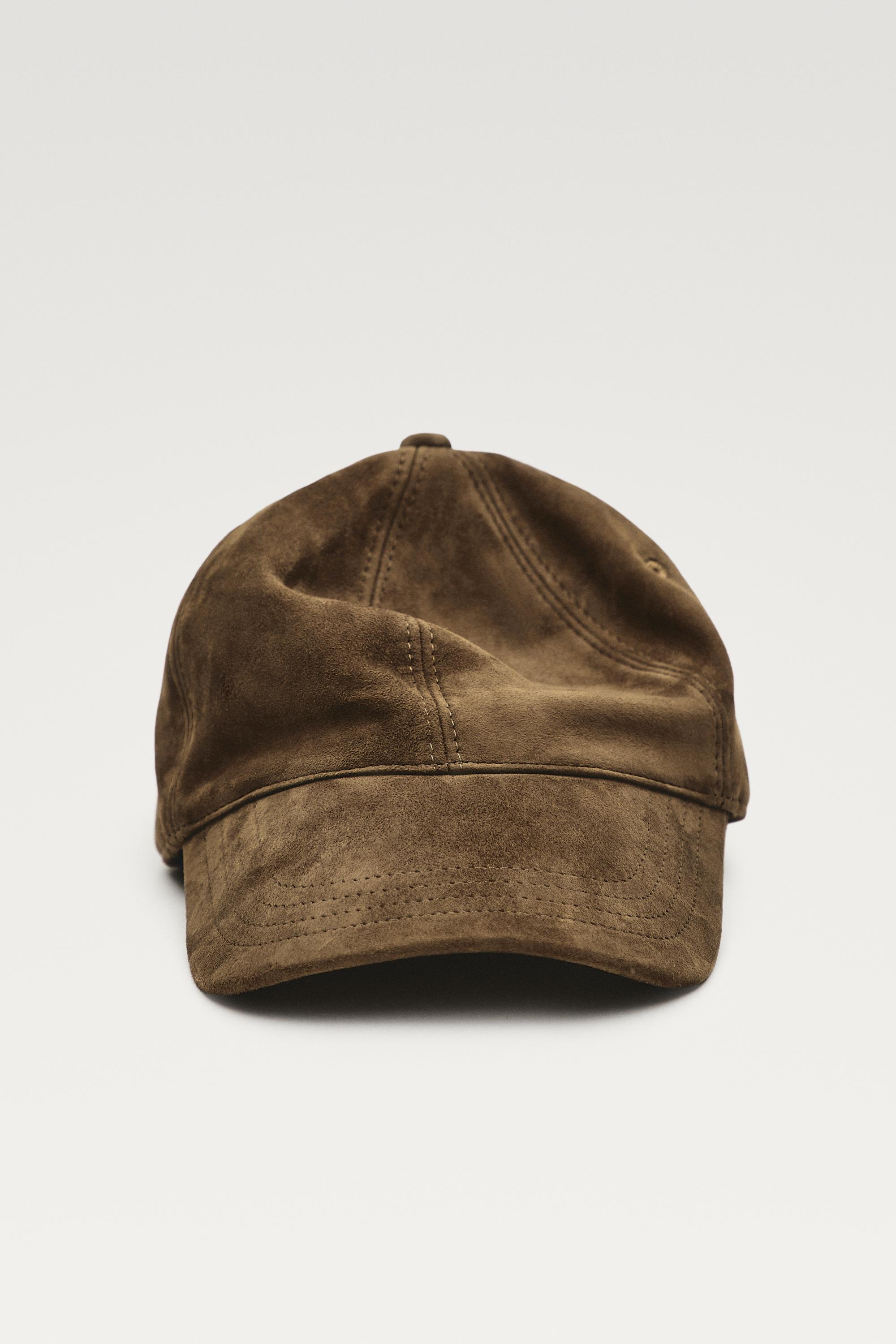 Suede leather cap