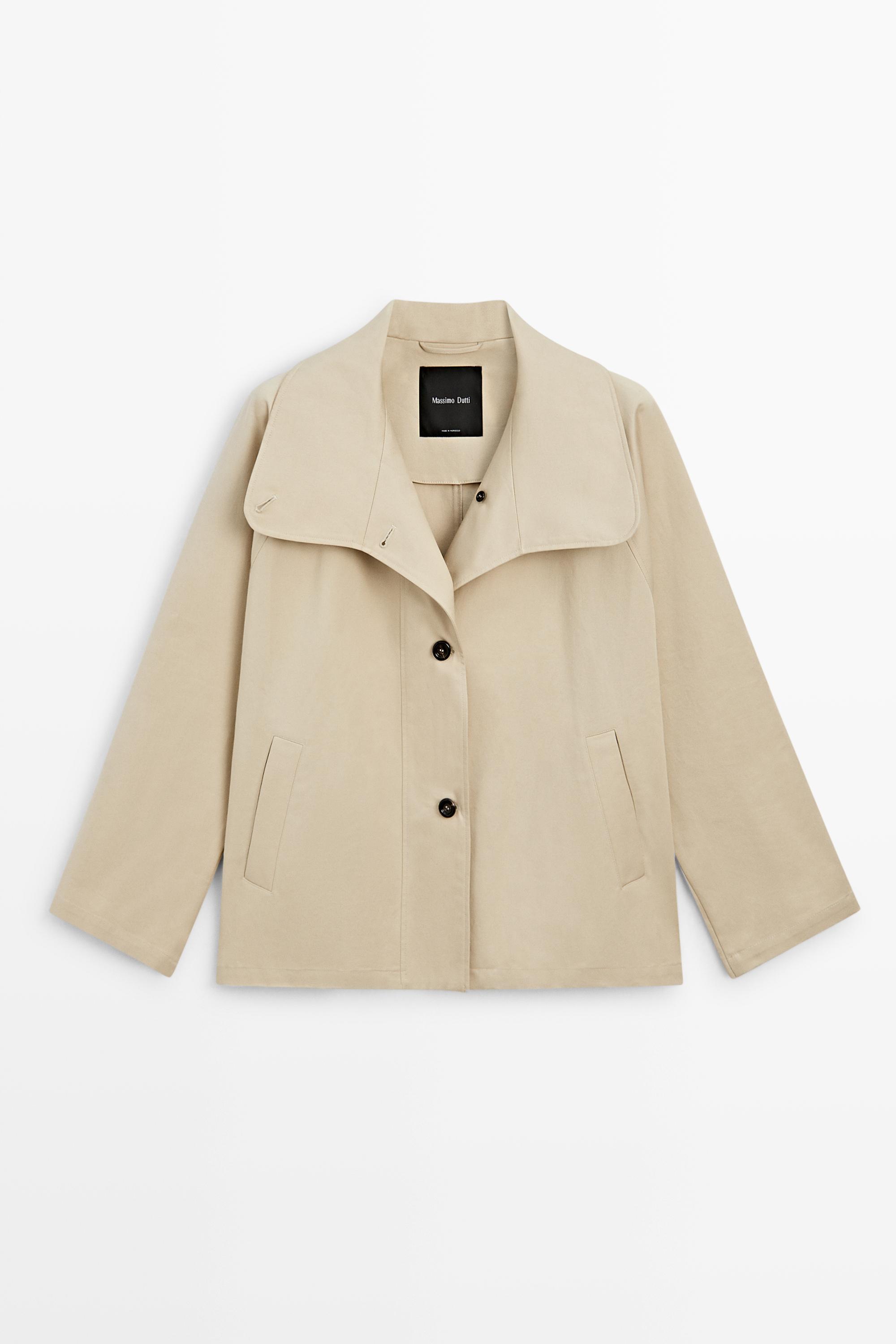 100% cotton cape jacket